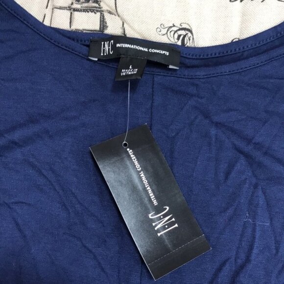 Inc Lace-Sleeve Tie-Front Top - Picture 4 of 5